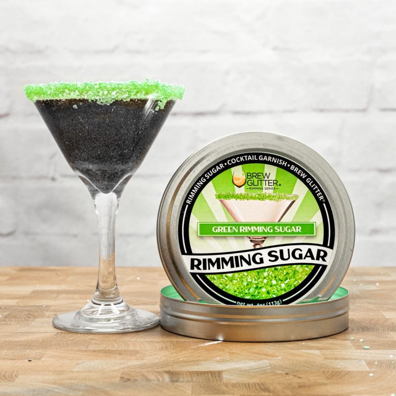Bakell Brew Glitter - Green Rimming Sugar (4oz, 1x Bar Tin) Cocktail Garnish for Mixed Drinks & Refreshments - Image 4